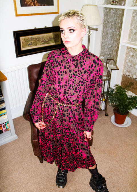 Kloth London Petite Nusa Shirt Dress - Pink Mix