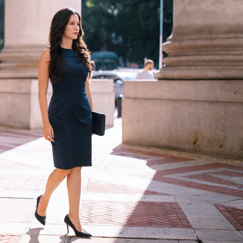 navy petite dress