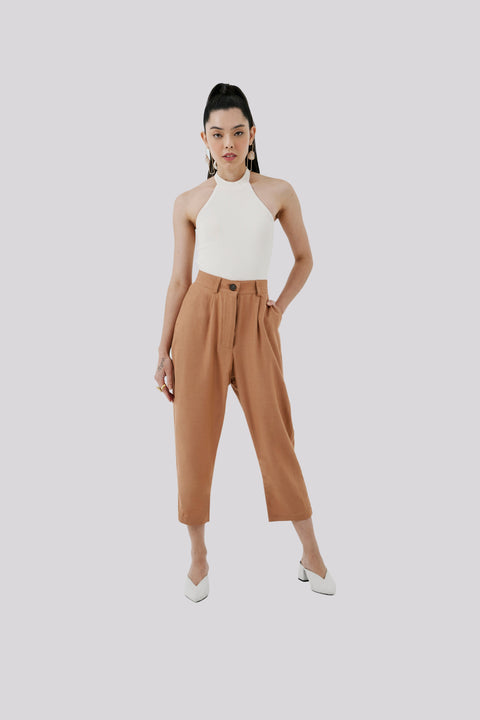 Pacaembu Petite High-Waist Tailored Silk Trousers - Piccoli