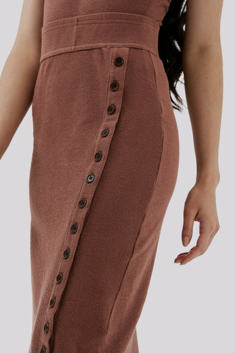 Sé Petite Cotton Body-Hugging Midi Skirt - Piccoli